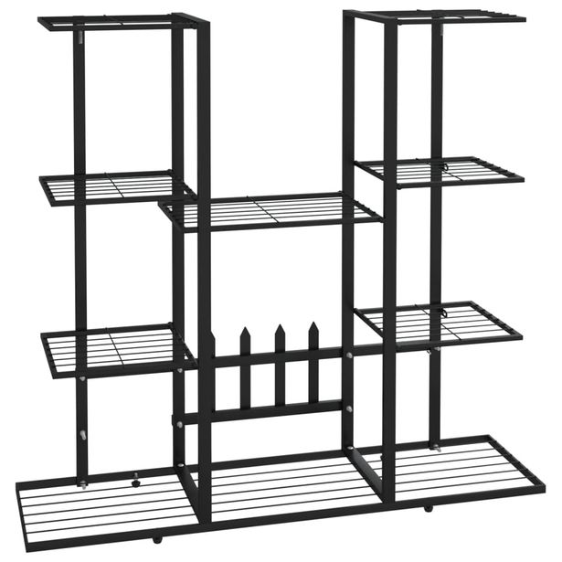 Kukkateline 94,5x25x89 cm musta rauta (43119)