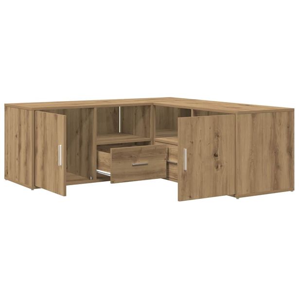 Kulmakaappi artesaani tammi 200x40x45 cm lastulevy (07836)