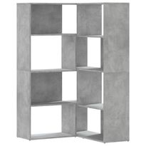 Kulmakirjahylly 4 tasoa, 85x85x140 cm tekninen puu, eri värejä (42961)