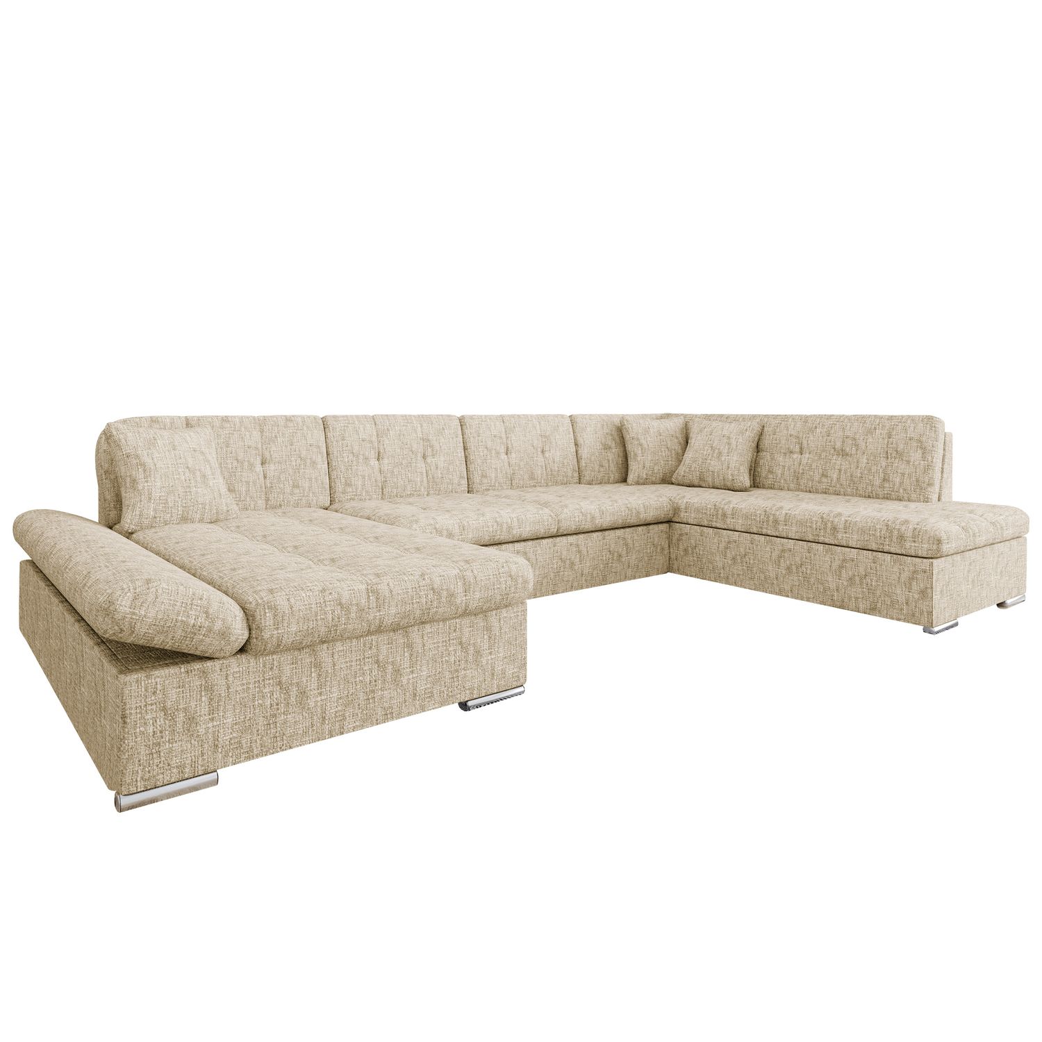 U-sohva BERGEN, 6-istuttava, beige (6959)