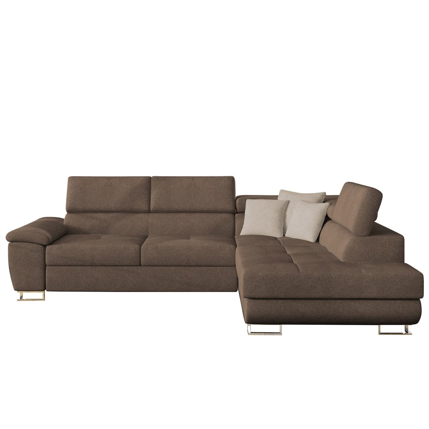 Kulmasohva COTERE, 4-istuttava, ruskea/beige (5759)