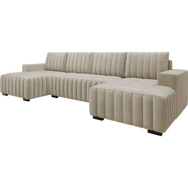 Kulmasohva HUGO U, 5-istuttava, beige (8521)