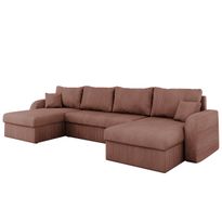 Kulmasohva KRIS U M, 6-istuttava, ruskea (7155), Verkkokaupan poistotuote