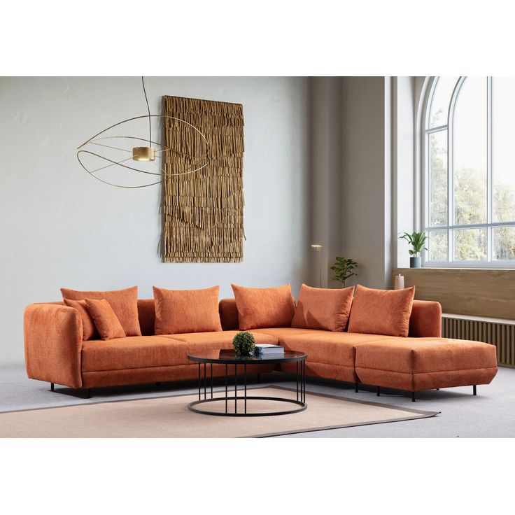 Kulmasohva Linento Furniture Floransa, oranssi