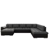 U-vuodesohva NIKO, 6-8-istuttava, musta/harmaa (0399), Verkkokaupan poistotuote