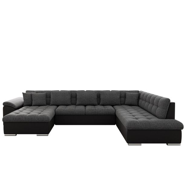 Kulmasohva NIKO, 6-8-istuttava, musta/harmaa (0399)