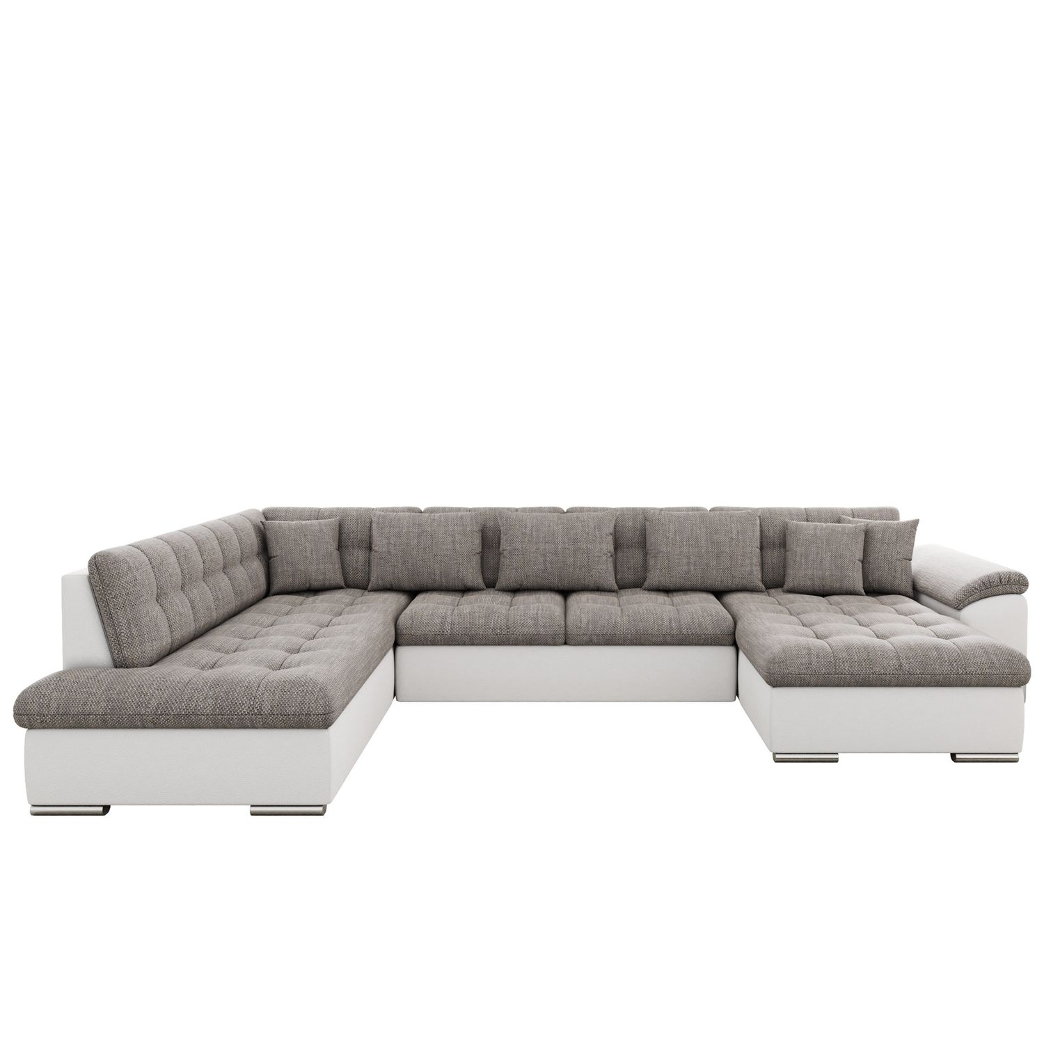 U-sohva NIKO, 6-8-istuttava, valkoinen/harmaa (1817)