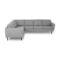 Kulmasohva Scandinavian Choice Nordic Oikea vaaleanharmaa/musta
