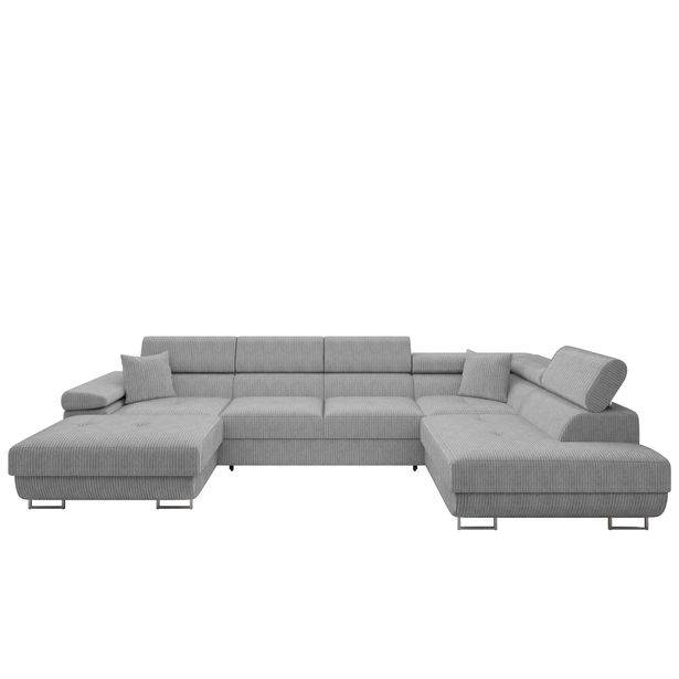 U-sohva TOREZIO BIS vakosametti, 6-istuttava, eri värivaihtoehtoja