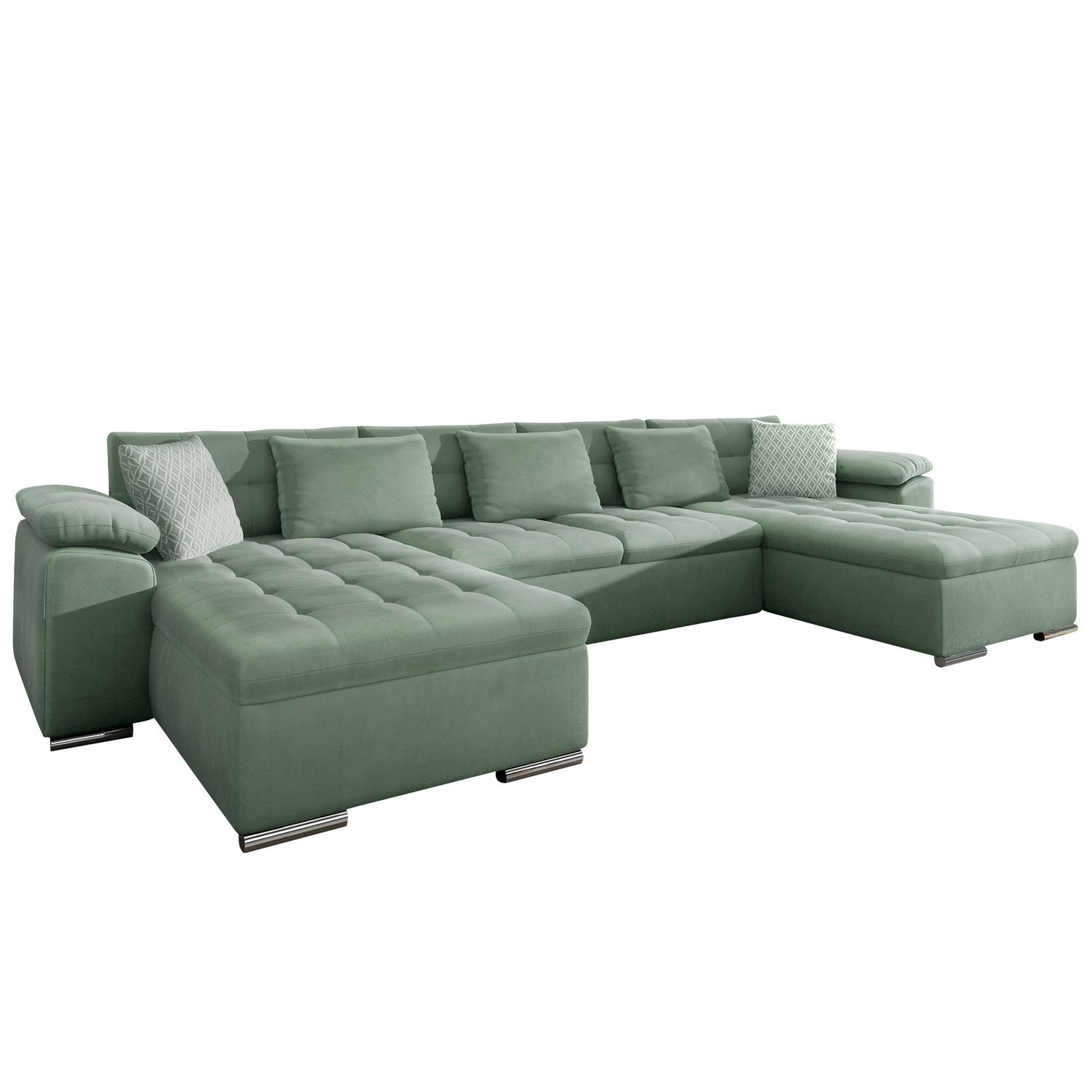 U-sohva WICENZA, 6-istuttava, vihreä (4970)