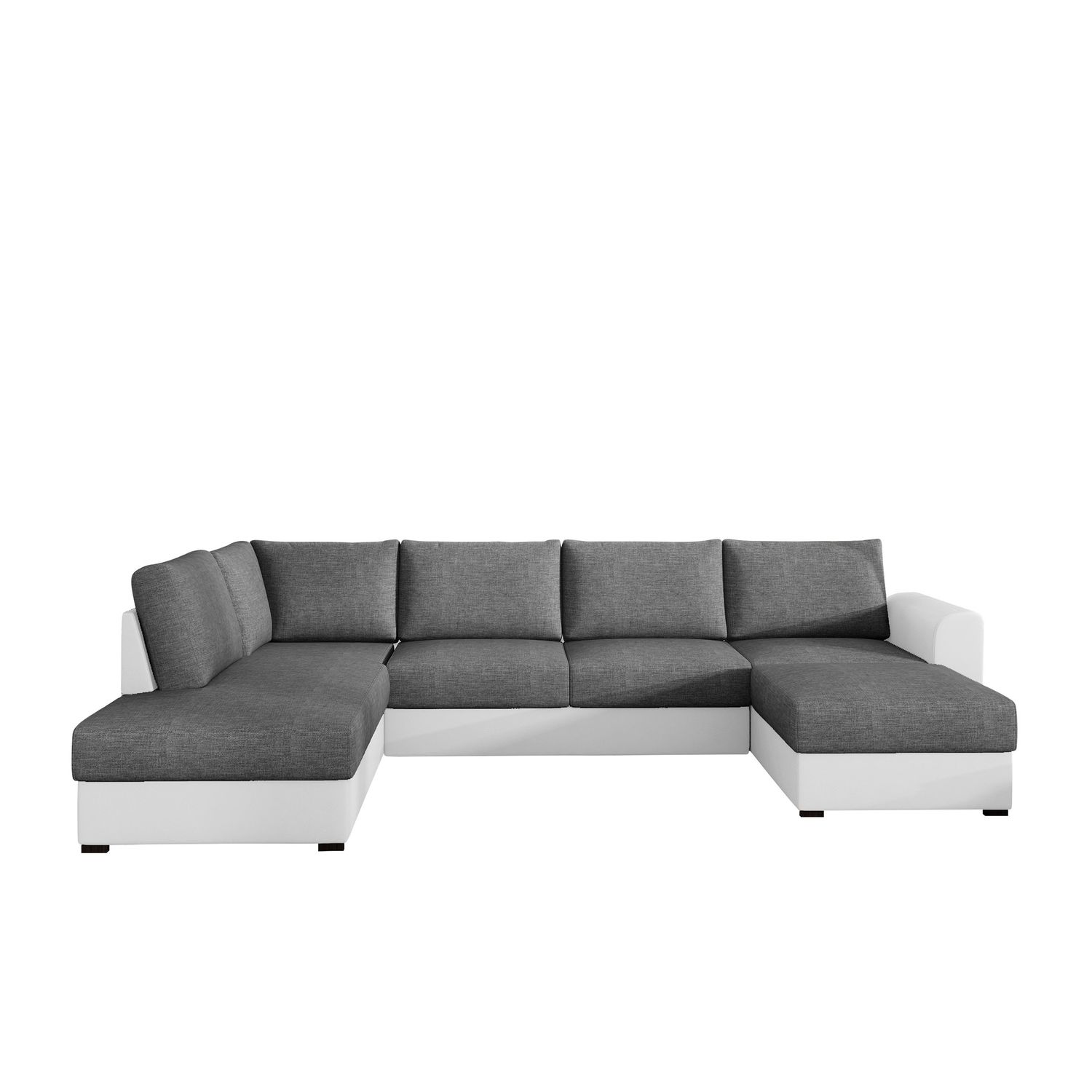 U-sohva WILMA, 6-7-istuttava, valkoinen/tummanharmaa (6070)