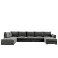 U-sohva WILMA LARGE, 8-istuttava, harmaa (8776), Verkkokaupan poistotuote