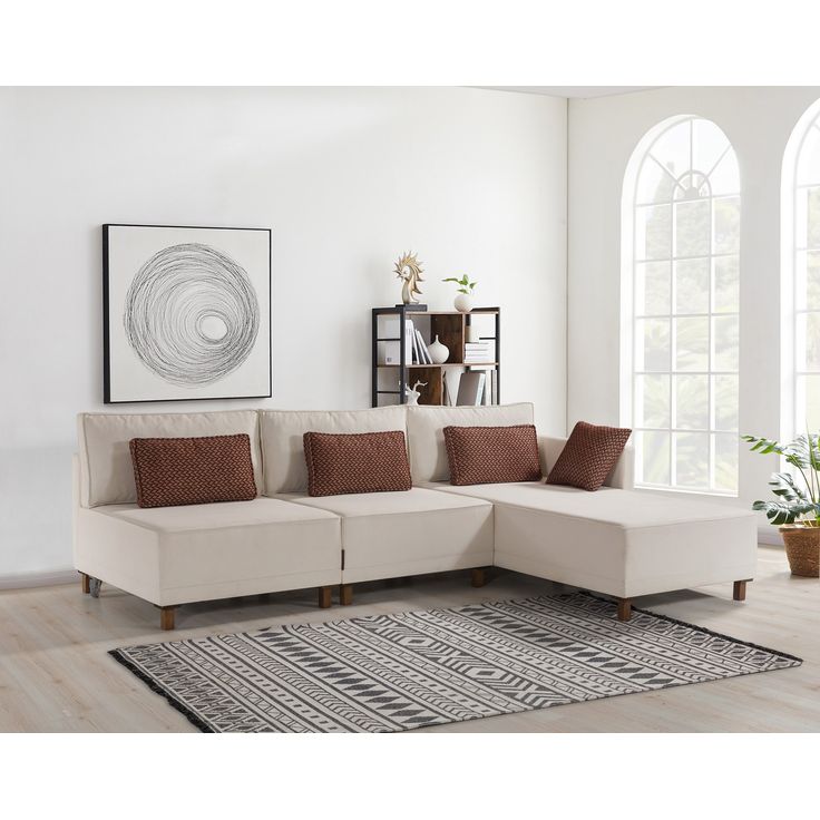 Kulmavuodesohva Linento Furniture Matris, beige, oikea