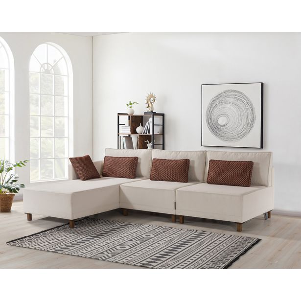 Kulmavuodesohva Linento Furniture Matris, beige, vasen
