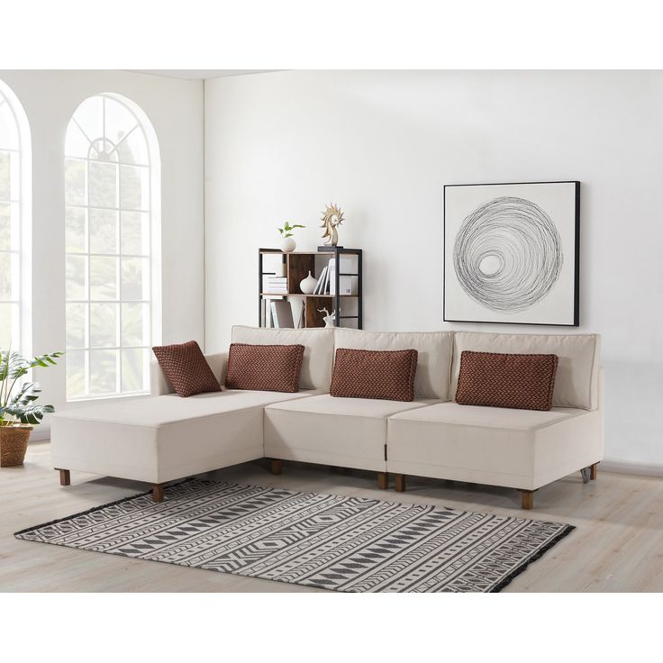 Kulmavuodesohva Linento Furniture Matris, beige, vasen