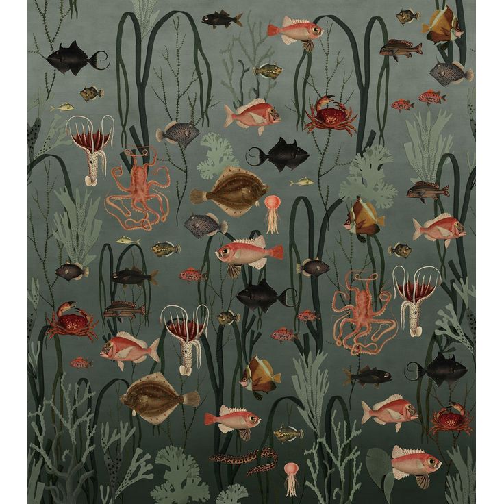 Kuvatapetti Rebel Walls Aquatic Life, Oxygen, non-woven, mittatilaus