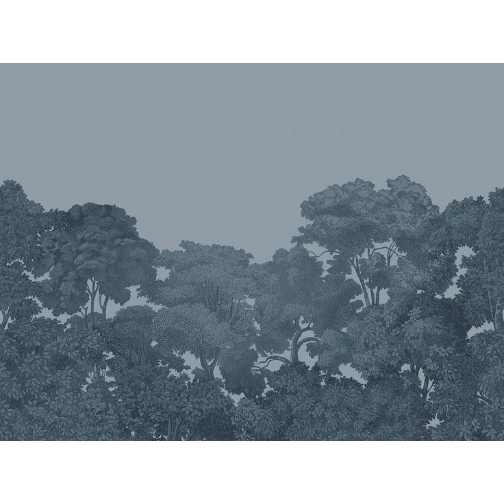 Metsätapetti Rebel Walls Bellewood Solid Blue, non-woven, mittatilaus