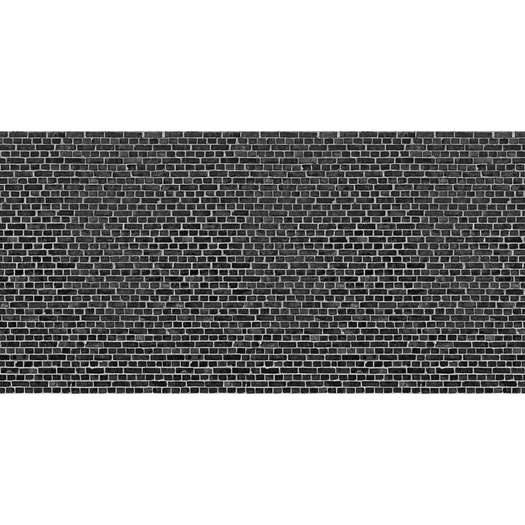 Kuvatapetti Rebel Walls Brick Wall Black, tiiliseinä, non-woven, mittatilaus