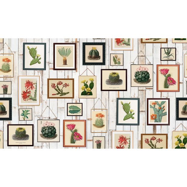 Kuvatapetti Rebel Walls Cactus Wall Art, non-woven, mittatilaus
