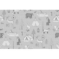 Kuvatapetti Rebel Walls Camping Trip Grey, non-woven, mittatilaus