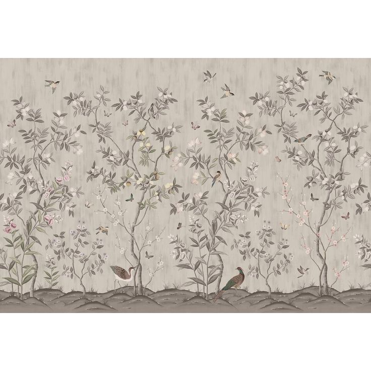 Kuvatapetti Rebel Walls Chinoiserie Chic Powder Beige, non-woven, mittatilaus