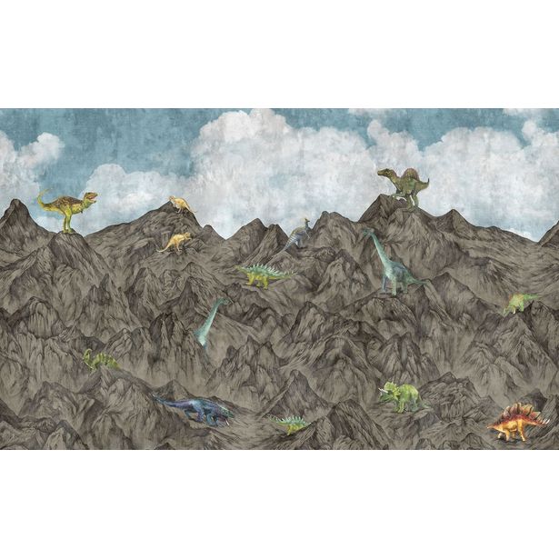 Kuvatapetti Rebel Walls Dinosaur Mountain Day, non-woven, mittatilaus