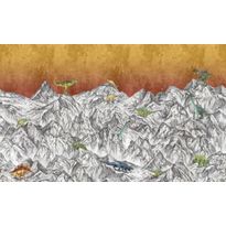 Kuvatapetti Rebel Walls Dinosaur Mountain Volcano, non-woven, mittatilaus
