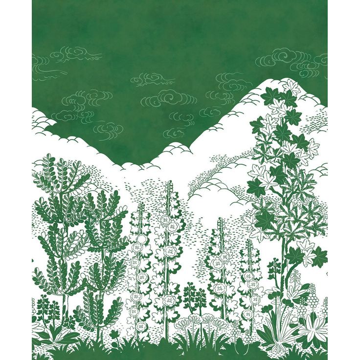 Kuvatapetti Rebel Walls Eden Green, non-woven, mittatilaus
