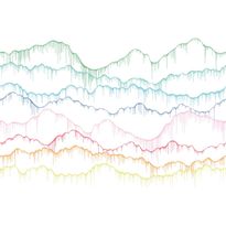 Kuvatapetti Rebel Walls Elevation Rainbow, non-woven, mittatilaus