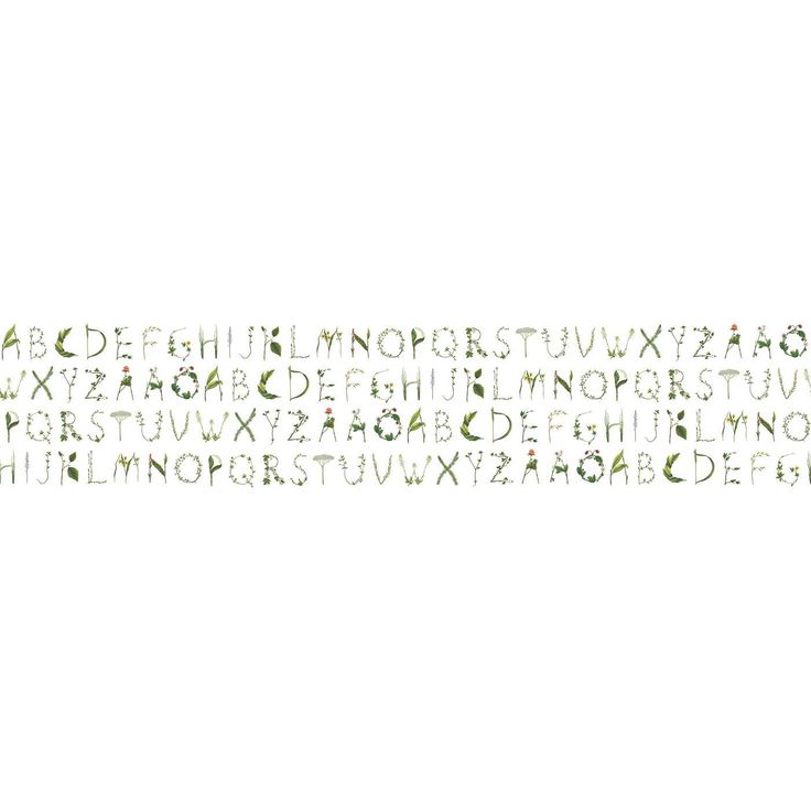 Kuvatapetti Rebel Walls Floral Alphabet, non-woven, mittatilaus