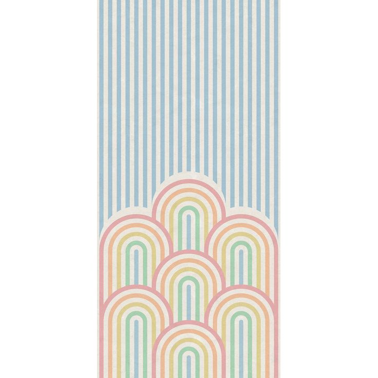 Kuvatapetti Rebel Walls Hilltops Rainbow, non-woven, mittatilaus