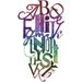 Mallipala Rebel Walls Ink Letters Rainbow (REBR12492)