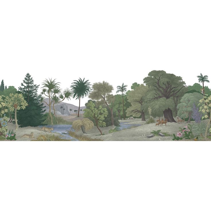 Metsätapetti Rebel Walls Jungle Land Color, non-woven, mittatilaus