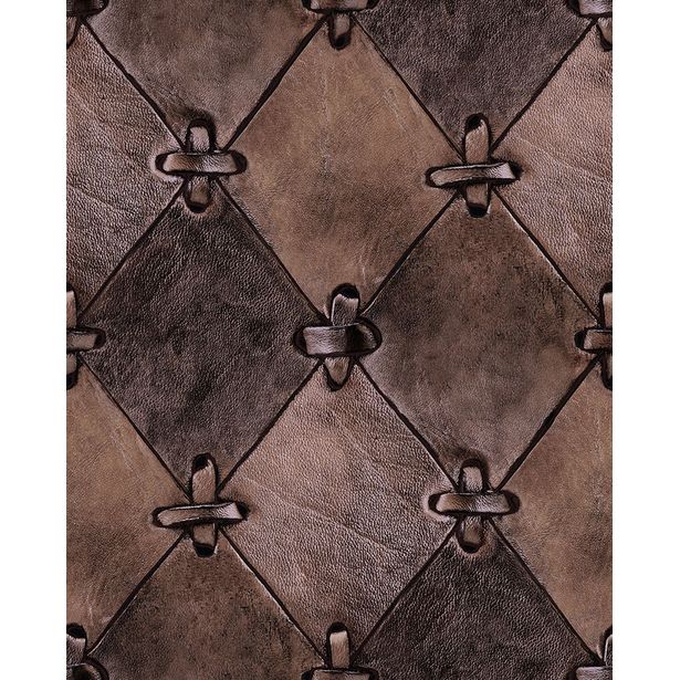 Kuvatapetti Rebel Walls Leather Rhombs Vintage, non-woven, mittatilaus