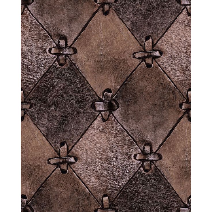 Kuvatapetti Rebel Walls Leather Rhombs Vintage, non-woven, mittatilaus