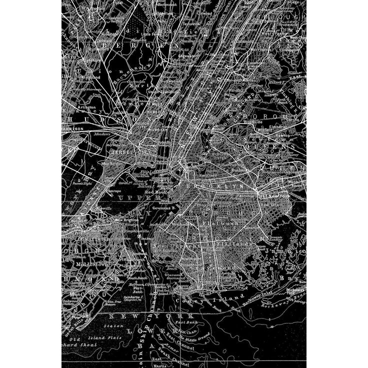 Kuvatapetti Rebel Walls Map of NY, non-woven, mittatilaus