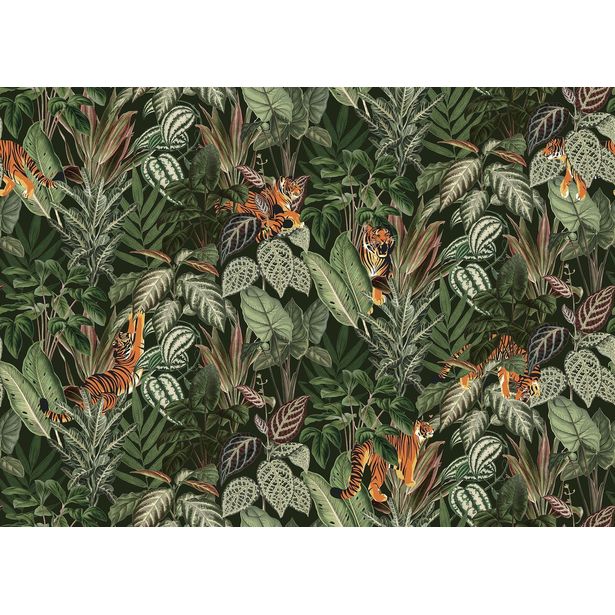 Kuvatapetti Rebel Walls Mischievous Tigers Lush, non-woven, mittatilaus