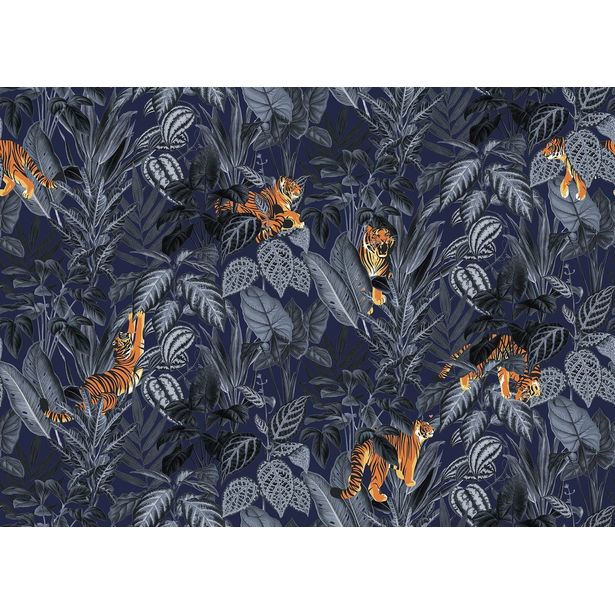 Kuvatapetti Rebel Walls Mischievous Tigers Moonlight, non-woven, mittatilaus