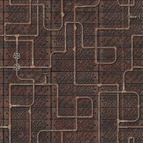Kuvatapetti Rebel Walls Pipework Oxidation, non-woven, mittatilaus
