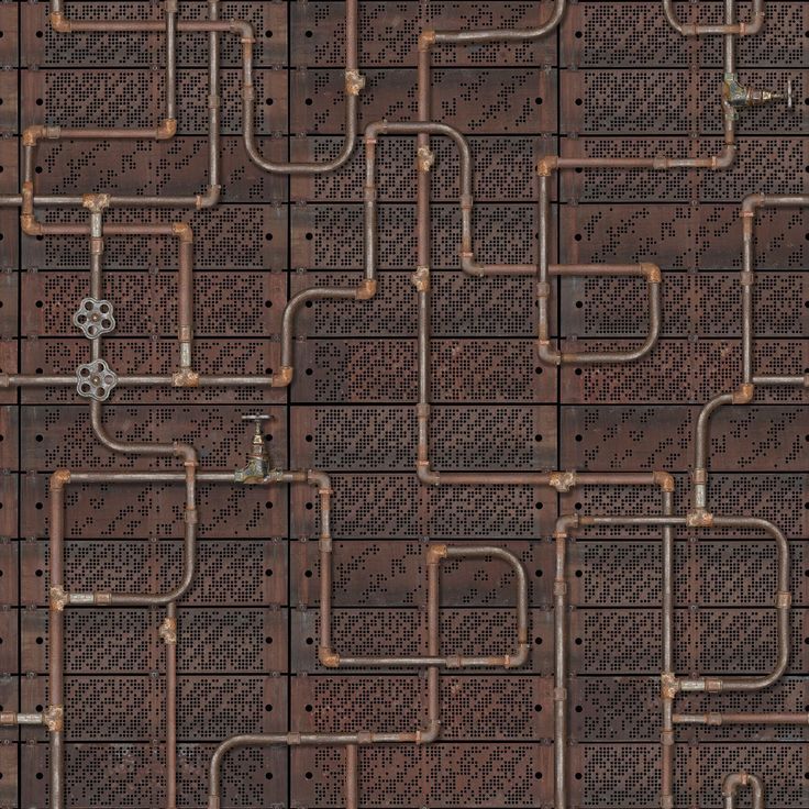 Kuvatapetti Rebel Walls Pipework Oxidation, non-woven, mittatilaus