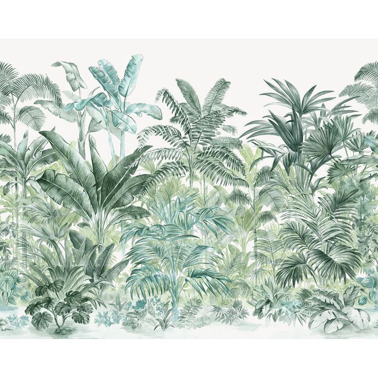 Kuvatapetti Rebel Walls Pride Palms Emerald, non-woven, mittatilaus