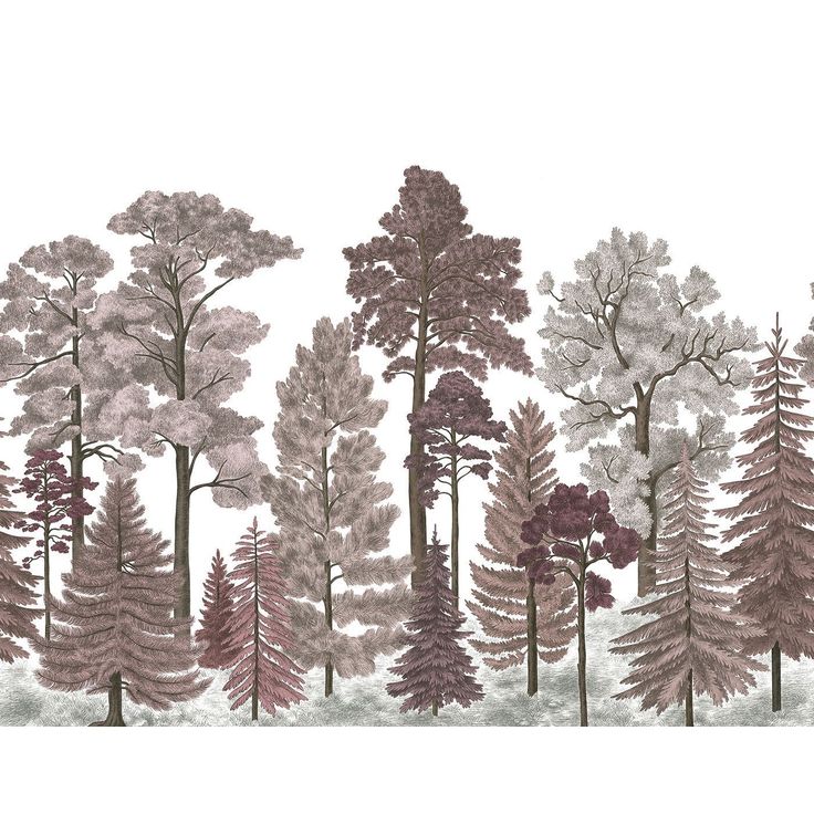Metsätapetti Rebel Walls Scandinavian Bellewood Dawn, non-woven, mittatilaus