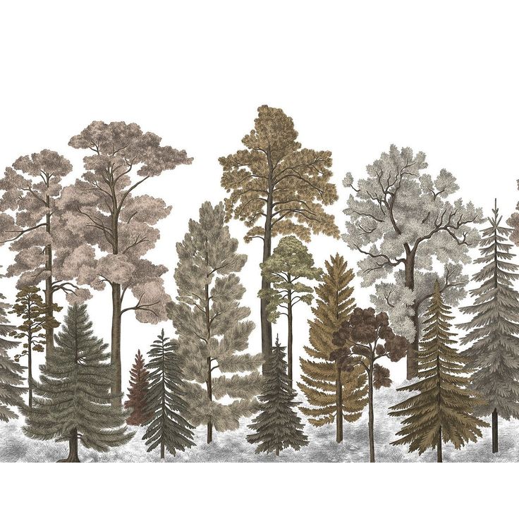 Metsätapetti Rebel Walls Scandinavian Bellewood Fall, non-woven, mittatilaus