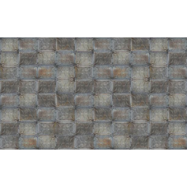 Kuvatapetti Rebel Walls Tin Plates Ontario Black, non-woven, mittatilaus