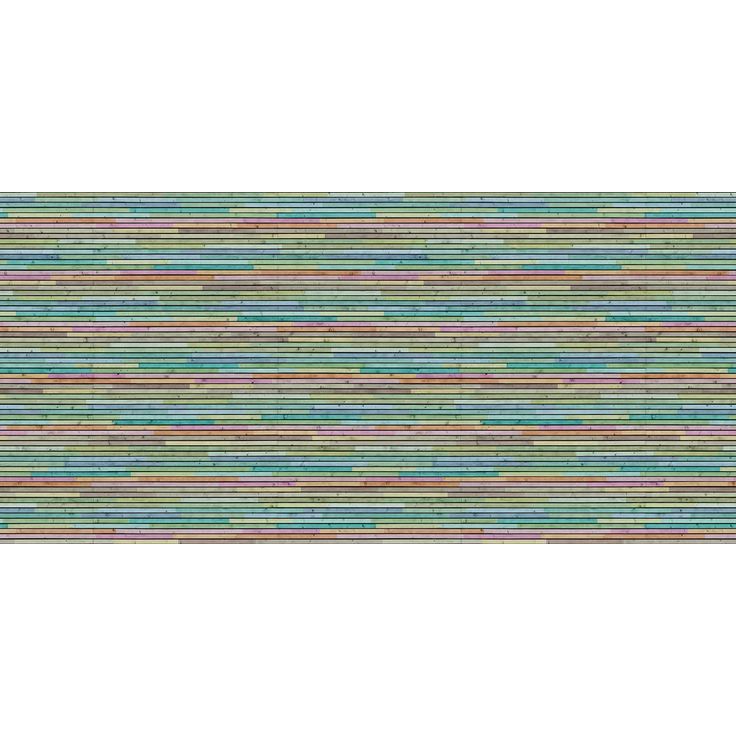 Kuvatapetti Rebel Walls Wooden Slats Colourful, non-woven, mittatilaus