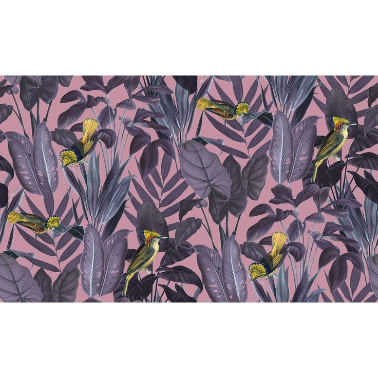 Kuvatapetti Rebel Walls Yellow Bird Dusk, non-woven, mittatilaus