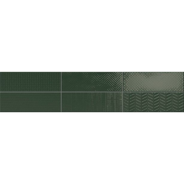 Kuviolaatta Pukkila Soho Racing green, kiiltävä, struktuuri, 297x97mm