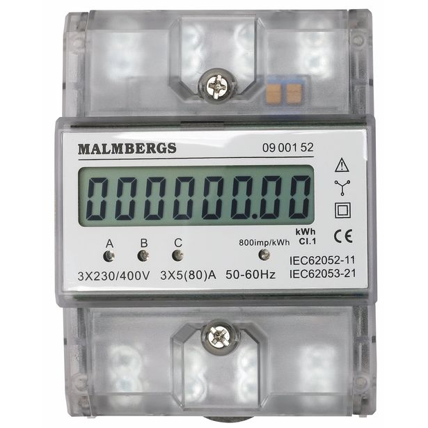 KWH-Mittari Malmbergs 3-vaiheinen 230/400V 63A