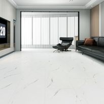 Kivikomposiittivinyylilaatta DomusFlooring Pohjanneidon marmorikivi, integroitu askeläänieriste