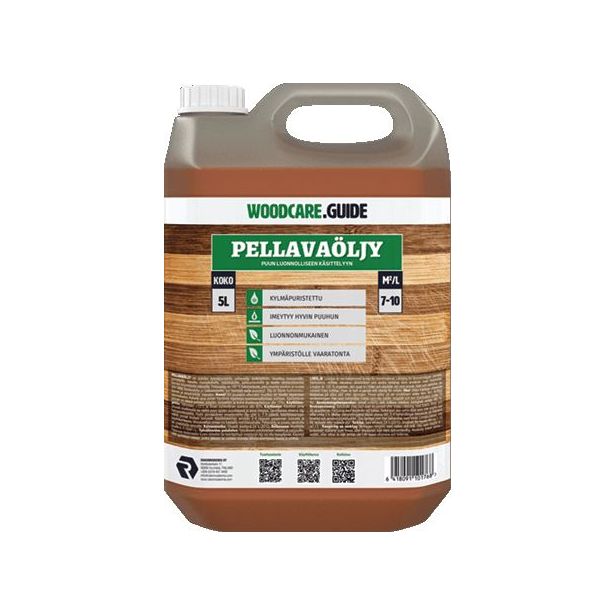 Kylmäpuristettu pellavaöljy Woodcare.guide 5l